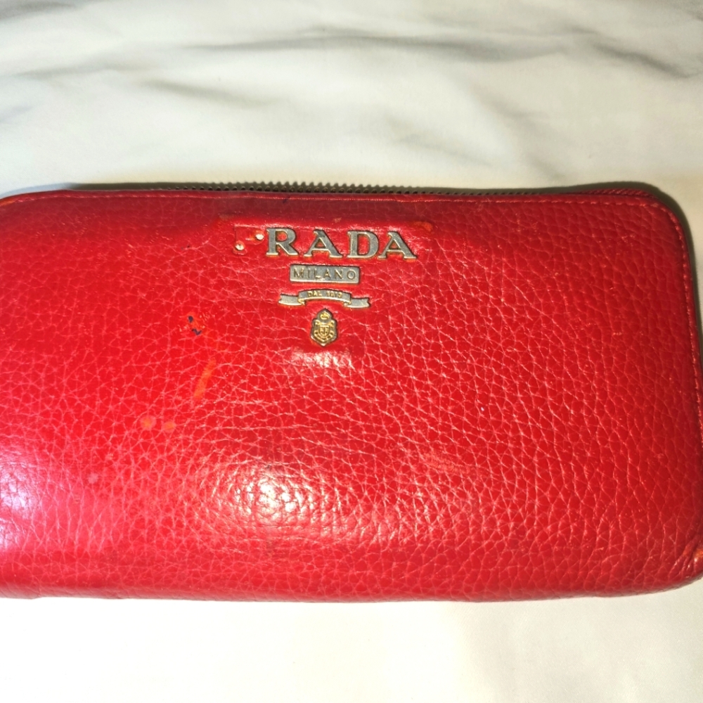 PRADA Milano Red Leather LONG Wallet